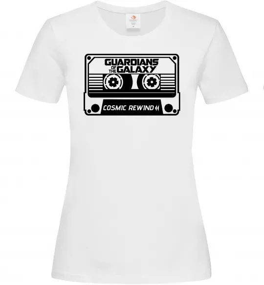 Женская футболка Cosmic rewind Белый фото