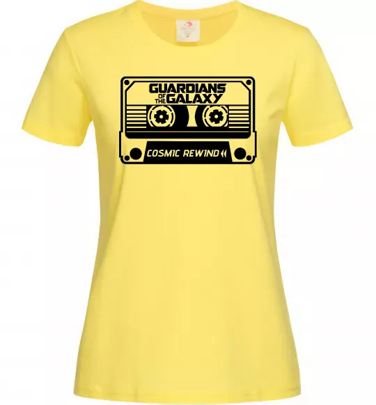 Женская футболка Cosmic rewind Лимонный фото