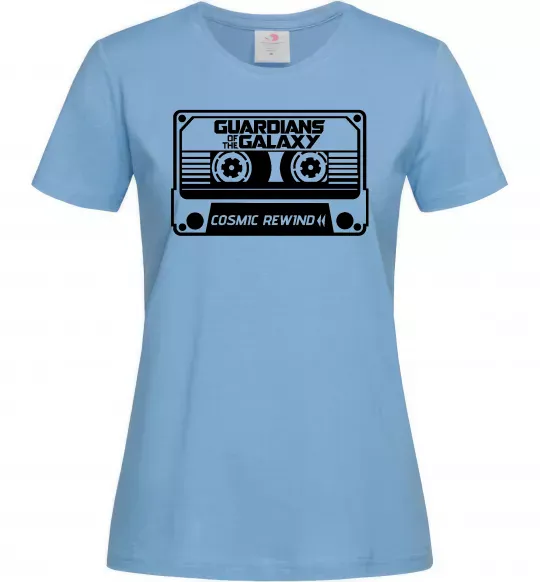 Женская футболка Cosmic rewind Голубой фото