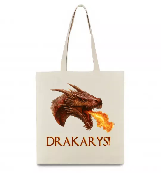 Еко-сумка Dracarys Бежевий фото