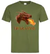 Чоловіча футболка Dracarys Оливковий фото