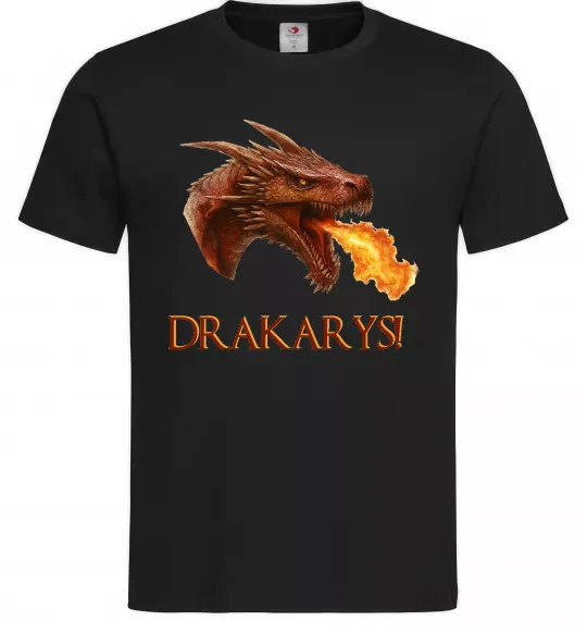 Чоловіча футболка Dracarys Чорний фото