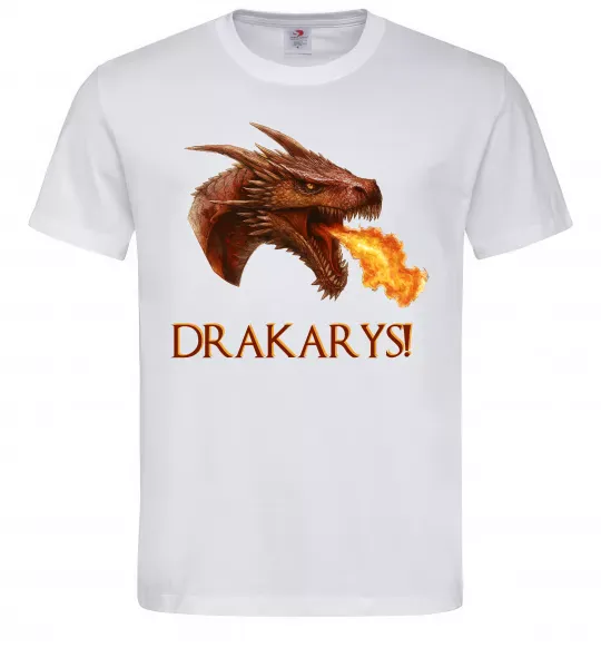 Чоловіча футболка Dracarys Білий фото