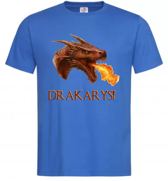 Чоловіча футболка Dracarys Яскраво-синій фото