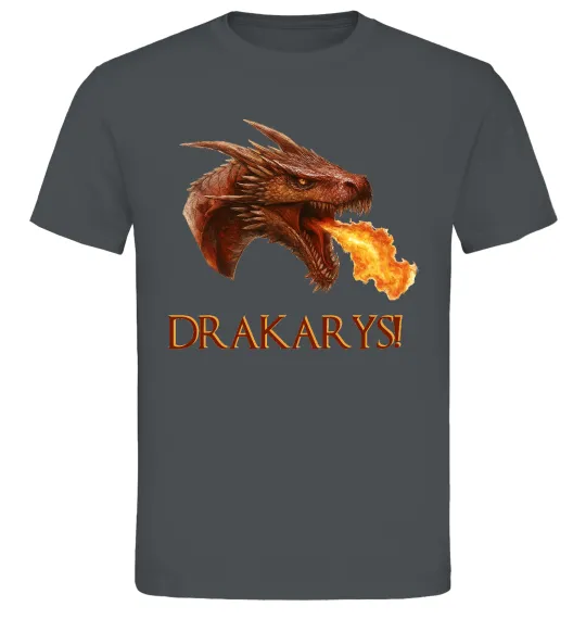 Чоловіча футболка Dracarys Графіт фото