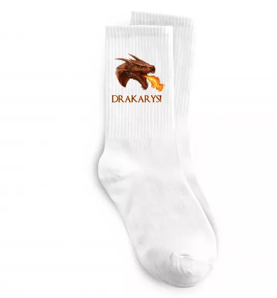 Носки Dracarys Белый фото