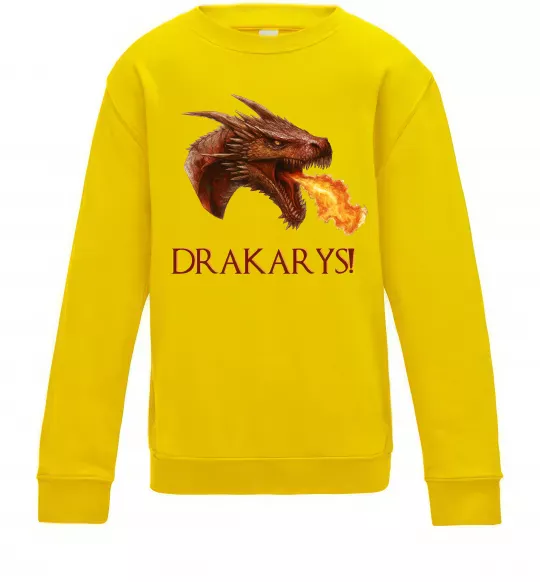 Дитячий світшот Dracarys Сонячно жовтий фото