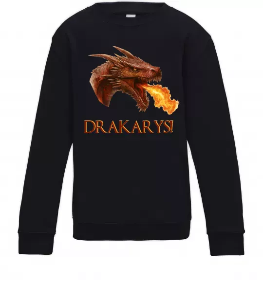 Дитячий світшот Dracarys Чорний фото