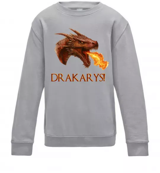 Дитячий світшот Dracarys Сірий меланж фото