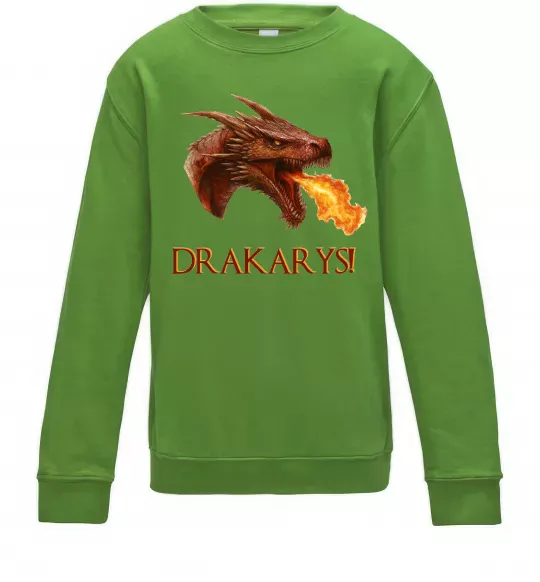 Дитячий світшот Dracarys Лаймовий фото