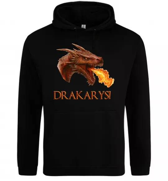 Чоловіча толстовка (худі) Dracarys Чорний фото