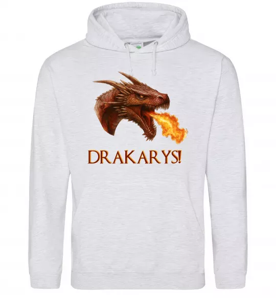 Жіноча толстовка (худі) Dracarys Сірий меланж фото