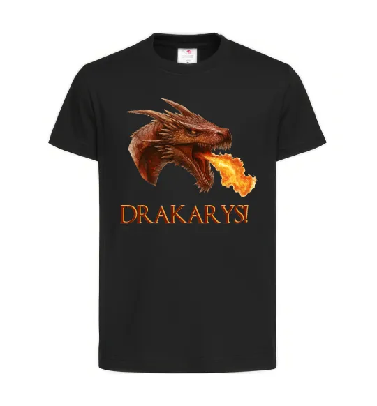 Детская футболка Dracarys Черный фото