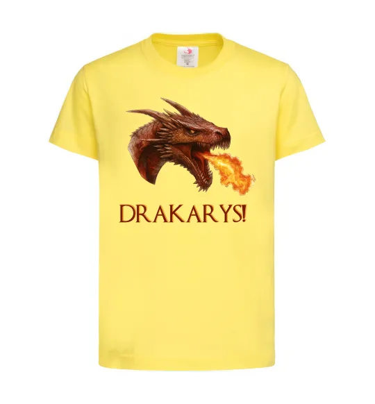 Детская футболка Dracarys Лимонный фото
