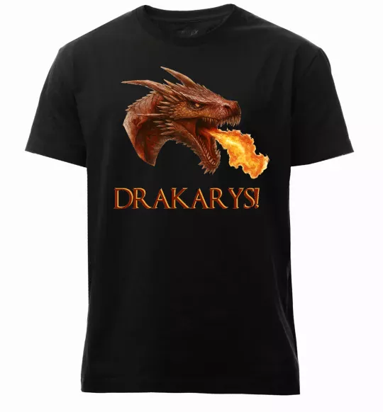 Чоловіча преміум футболка Dracarys Чорний фото