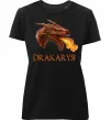 Жіноча преміум футболка Dracarys Чорний фото