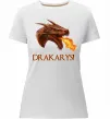 Жіноча преміум футболка Dracarys Білий фото