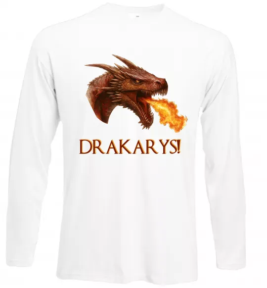 Лонгслів Dracarys Білий фото