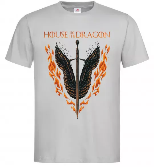 Чоловіча футболка Дім дракона Сірий фото