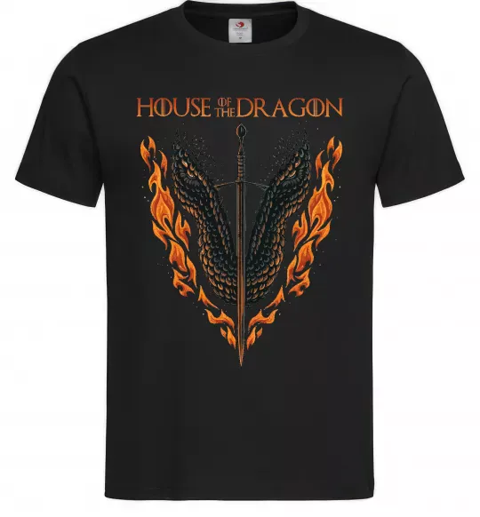Чоловіча футболка Дім дракона Чорний фото