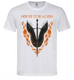 Мужская футболка Дім дракона Белый фото