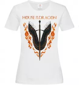 Женская футболка Дім дракона Белый фото