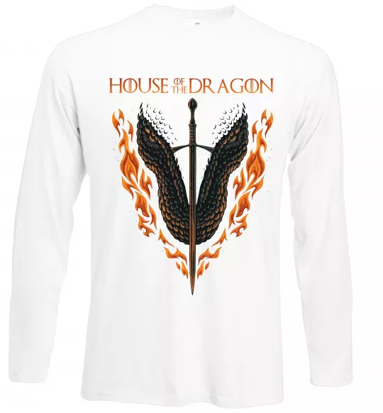 Лонгслів Дім дракона Білий фото