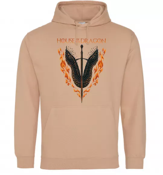 Мужская толстовка (худи) Дім дракона Песочный фото