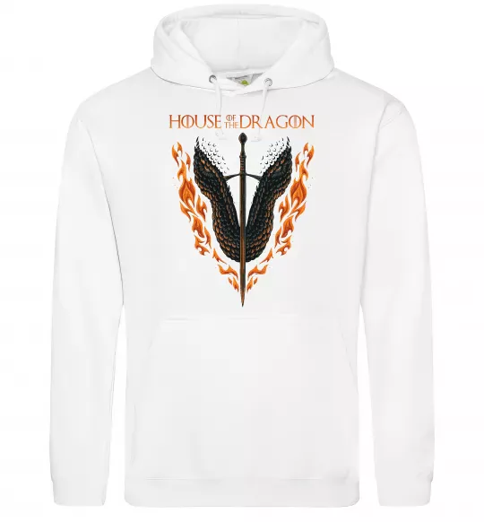 Женская толстовка (худи) Дім дракона Белый фото