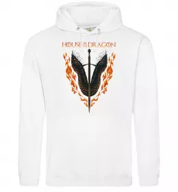 Женская толстовка (худи) Дім дракона Белый фото