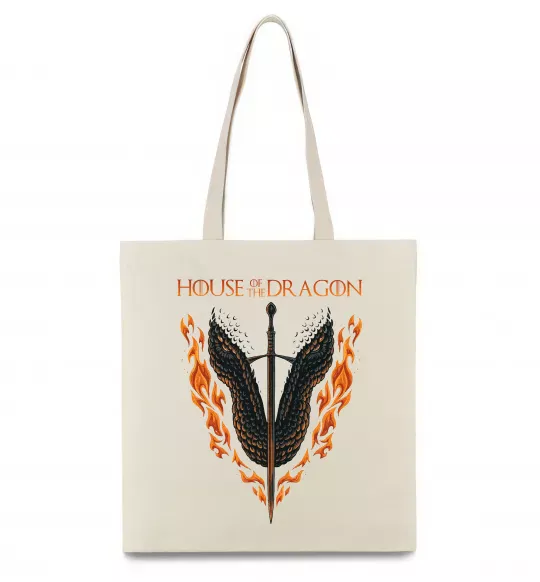 Еко-сумка Дім дракона Бежевий фото