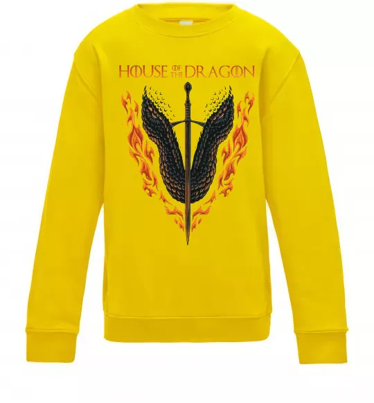 Детский Свитшот Дім дракона Солнечно желтый фото