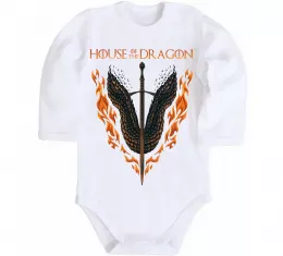 Детский боди Дім дракона Белый фото