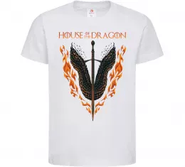 Дитяча футболка Дім дракона Білий фото