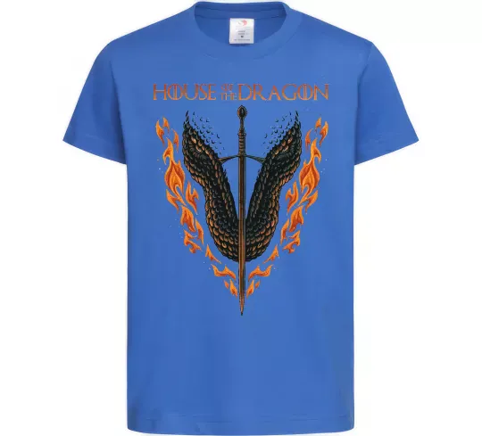 Детская футболка Дім дракона Ярко-синий фото