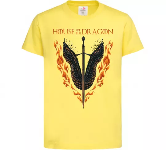 Детская футболка Дім дракона Лимонный фото