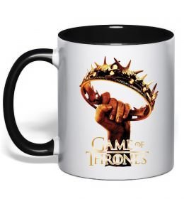 Чашка з кольоровою ручкою Гра престолів корона