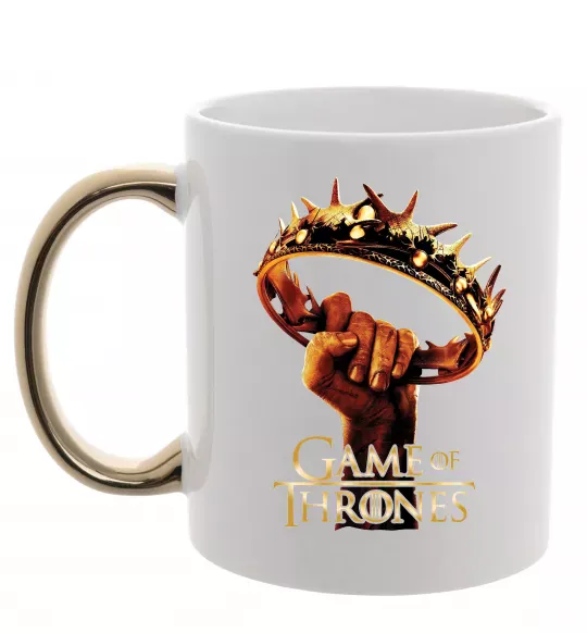 Чашка з кольоровою ручкою Гра престолів корона Золото фото