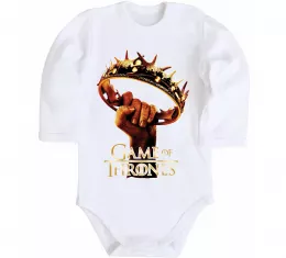 Детский боди Гра престолів корона Белый фото