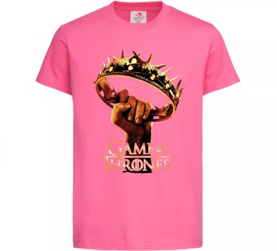 Детская футболка Гра престолів корона Ярко-розовый фото