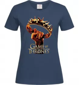 Женская футболка Гра престолів корона Темно-синий фото