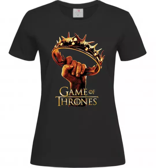 Женская футболка Гра престолів корона Черный фото