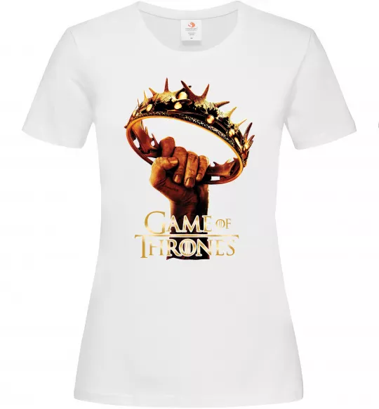 Женская футболка Гра престолів корона Белый фото