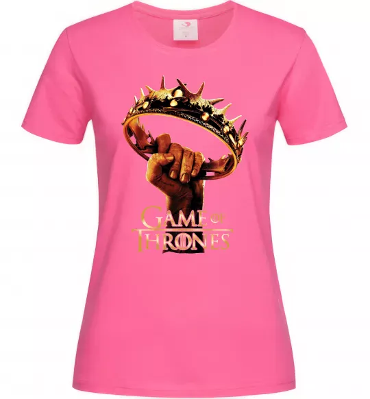 Женская футболка Гра престолів корона Ярко-розовый фото