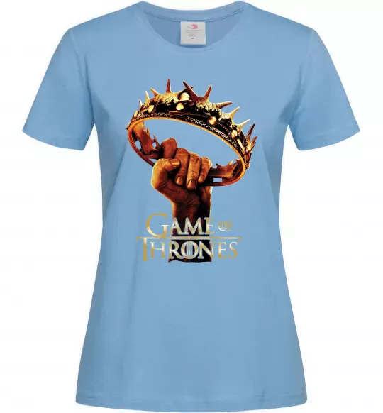 Женская футболка Гра престолів корона Голубой фото