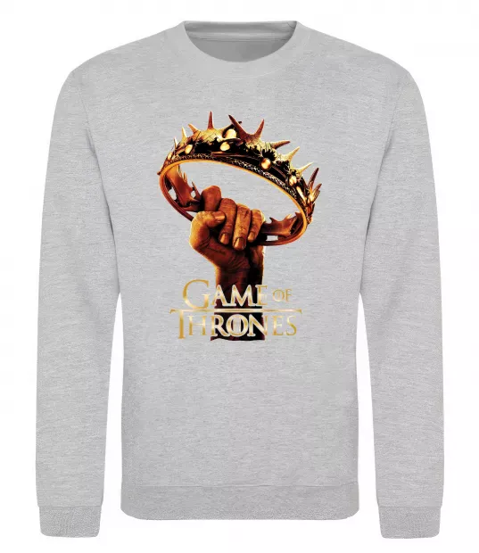 Світшот Гра престолів корона Сірий меланж фото