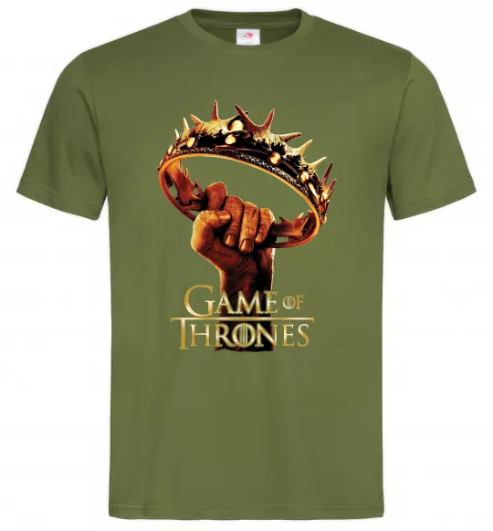 Чоловіча футболка Гра престолів корона Оливковий фото