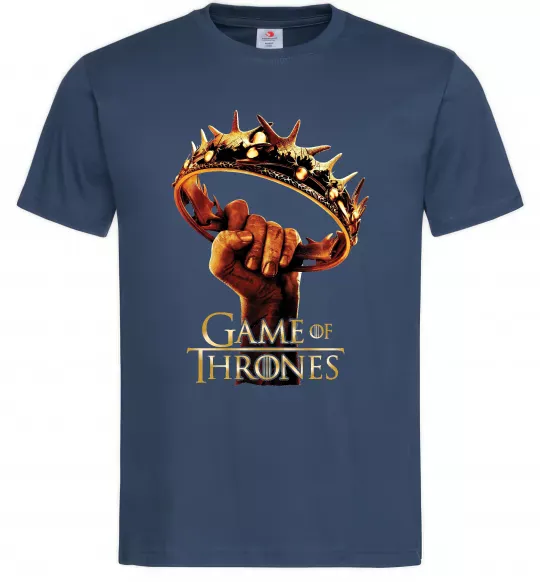 Чоловіча футболка Гра престолів корона Темно-синій фото