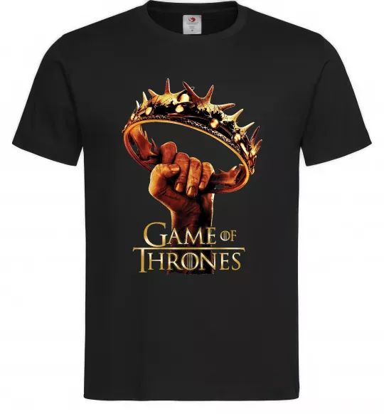 Чоловіча футболка Гра престолів корона Чорний фото