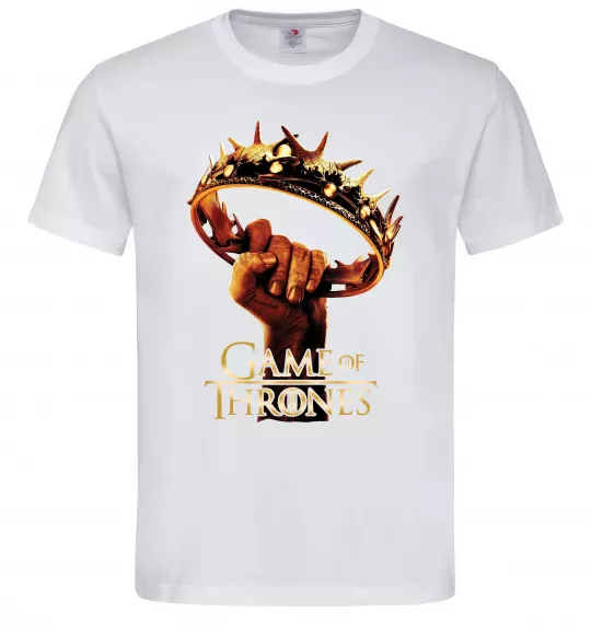 Чоловіча футболка Гра престолів корона Білий фото
